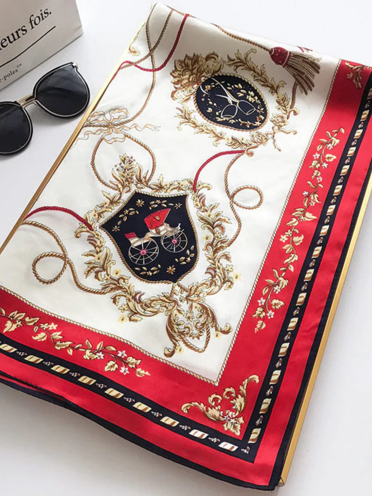 100% Mulberry Silk Printed Square Shawl Scarf 88*88cm - Image 23