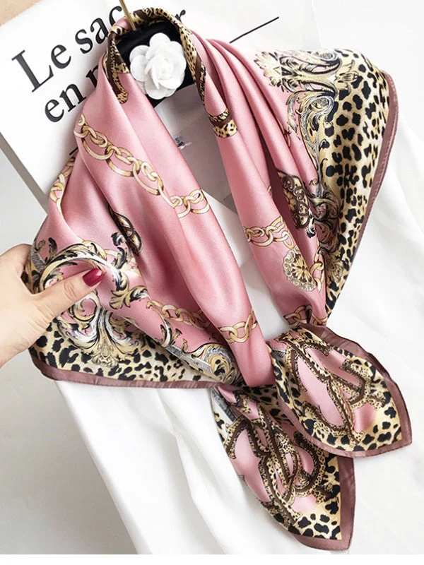 100% Mulberry Silk Printed Square Shawl Scarf 88*88cm - Image 50