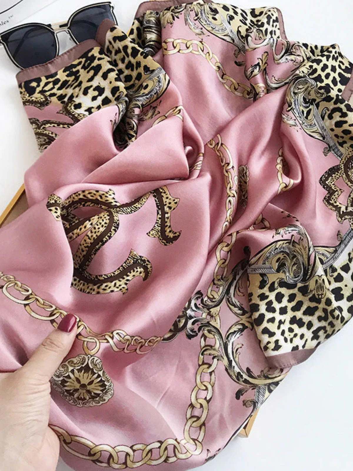 100% Mulberry Silk Printed Square Shawl Scarf 88*88cm - Image 44