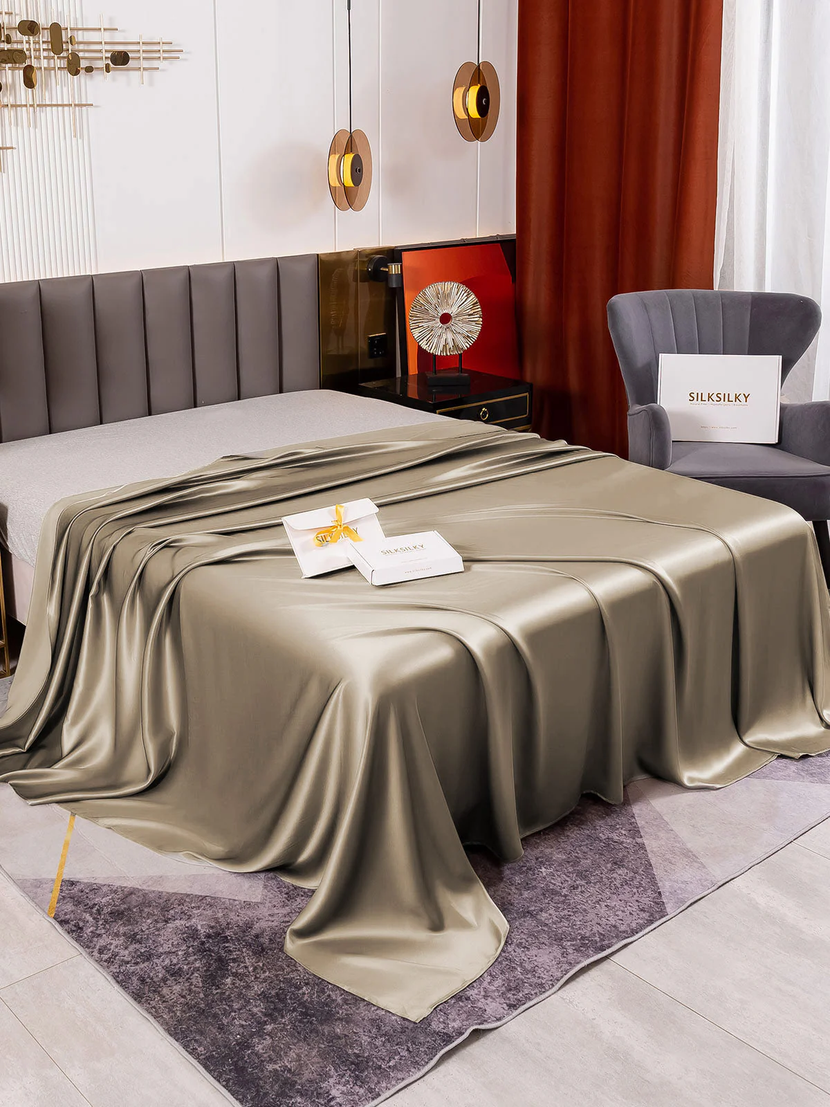 19Momme Mulberry Silk Seamless Flat Sheet - Image 28