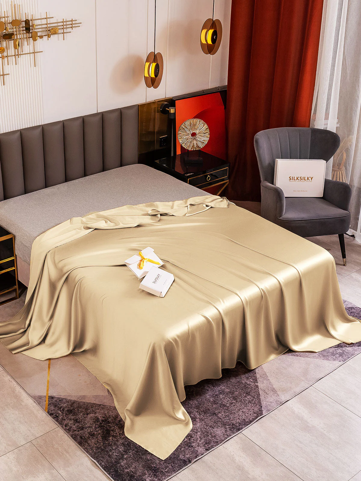 19Momme Mulberry Silk Seamless Flat Sheet - Image 40