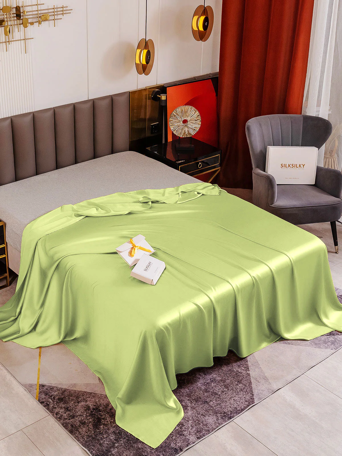 19Momme Mulberry Silk Seamless Flat Sheet - Image 46
