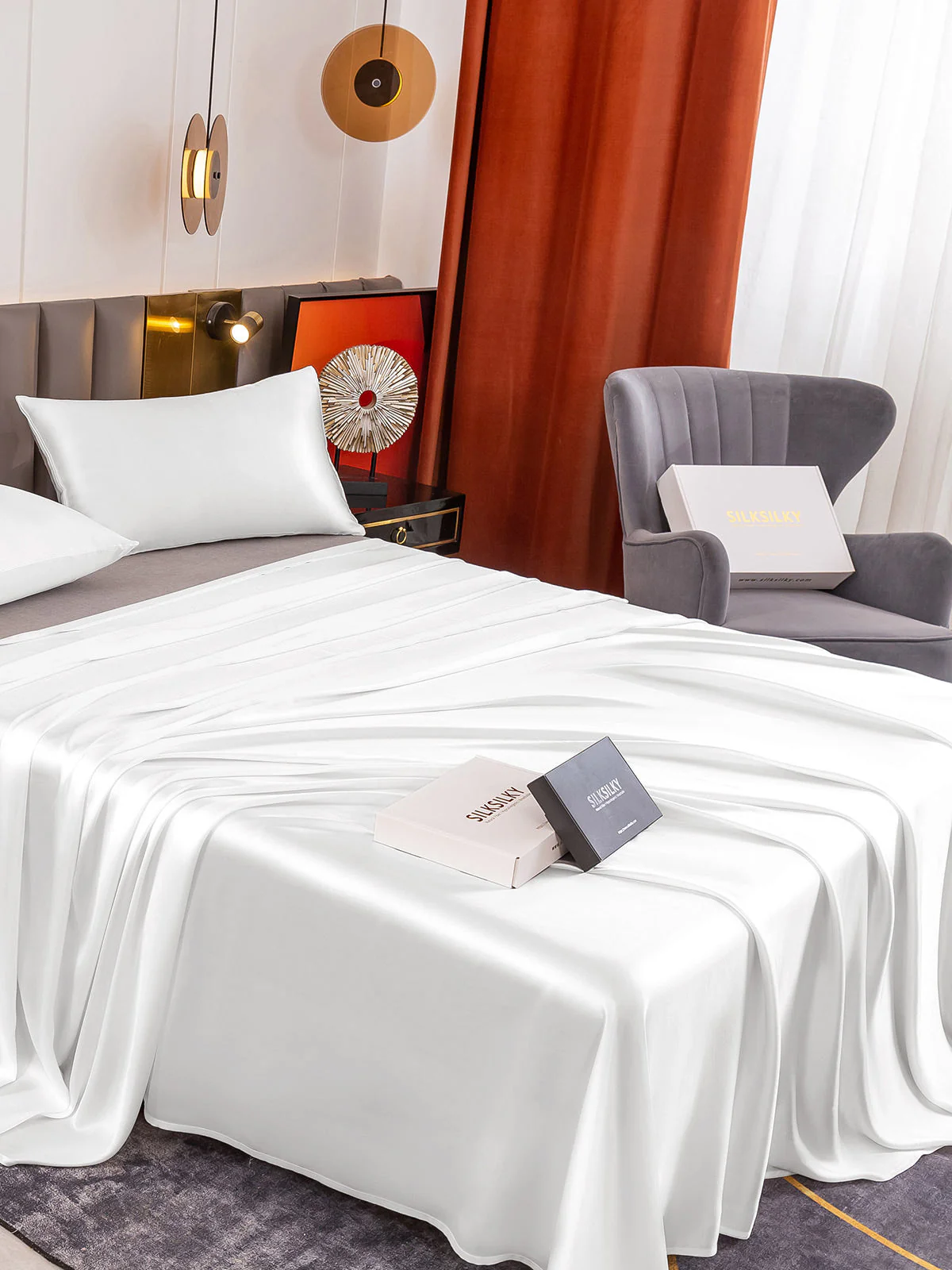 19Momme 3Pcs Silk Set Flat Sheet+2x Pillowcases - Image 4