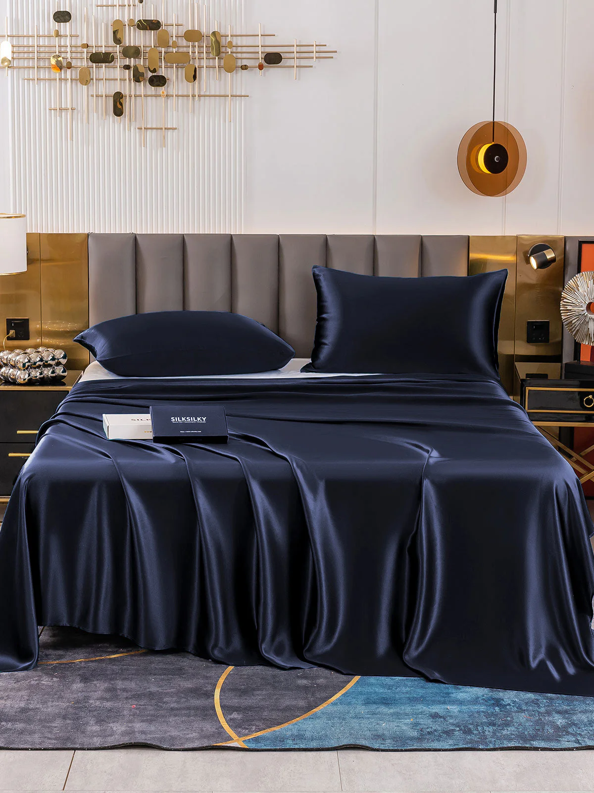 19Momme 3Pcs Silk Set Flat Sheet+2x Pillowcases - Image 7