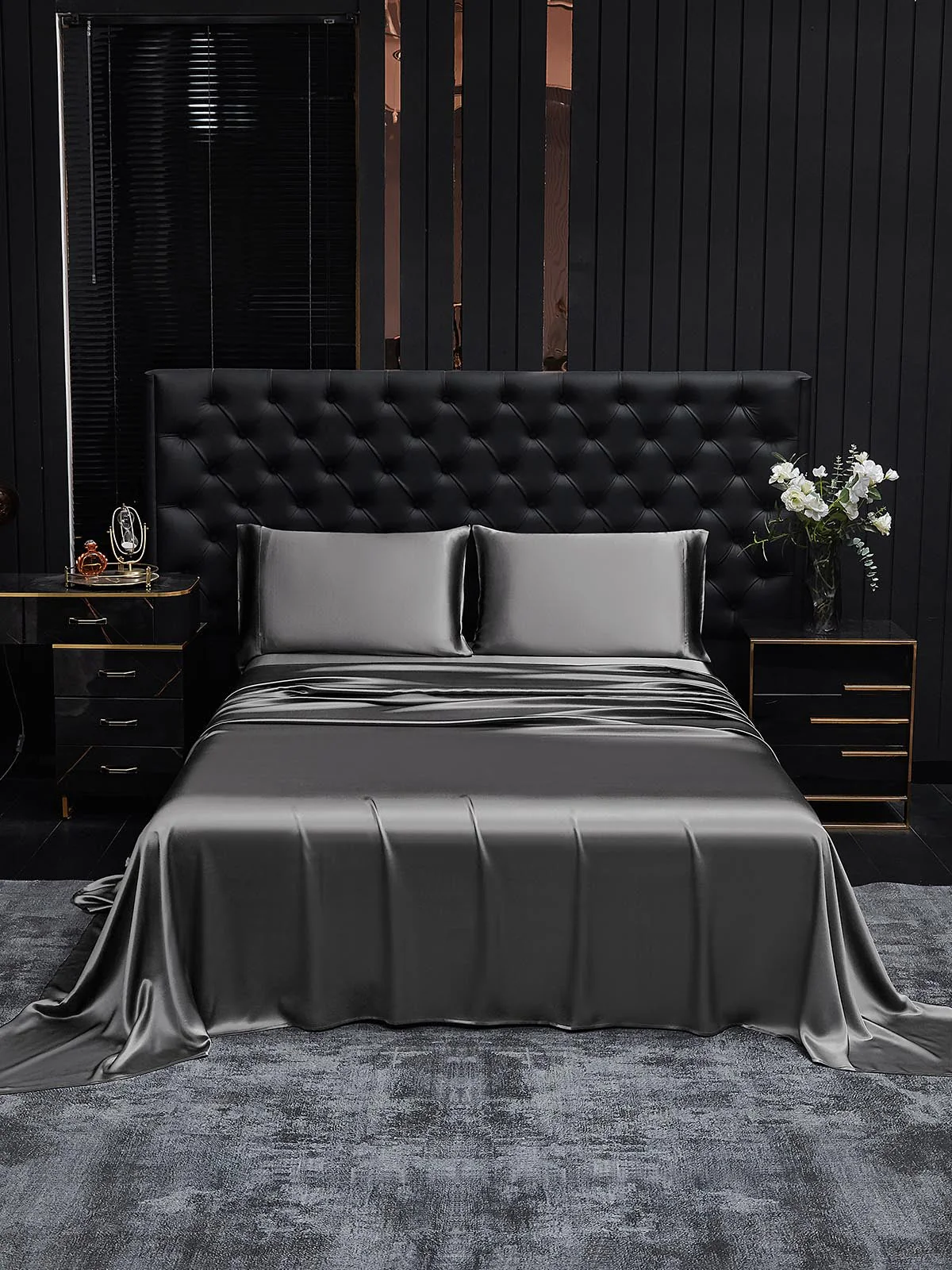 19Momme 3Pcs Silk Set Flat Sheet+2x Pillowcases - Image 86