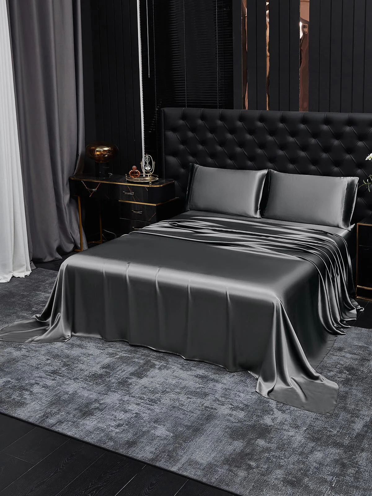 19Momme 3Pcs Silk Set Flat Sheet+2x Pillowcases - Image 87
