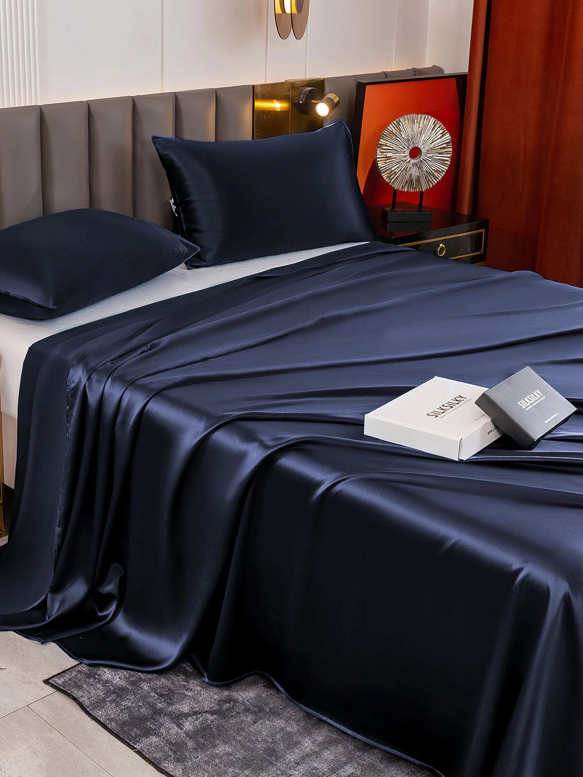 19Momme 3Pcs Silk Set Flat Sheet+2x Pillowcases - Image 9