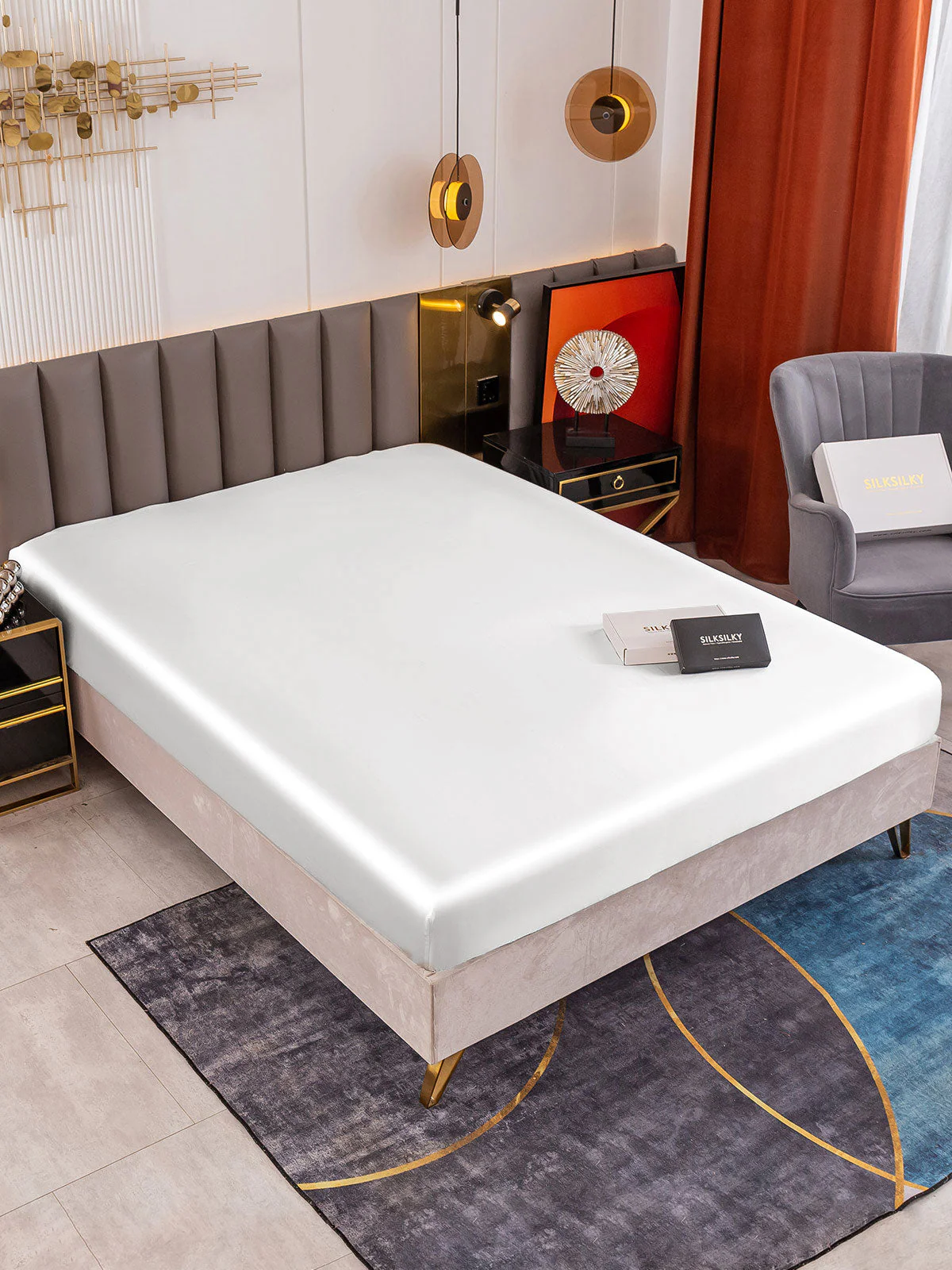 19Momme Mulberry Silk Seamless Fitted Sheet - Image 17