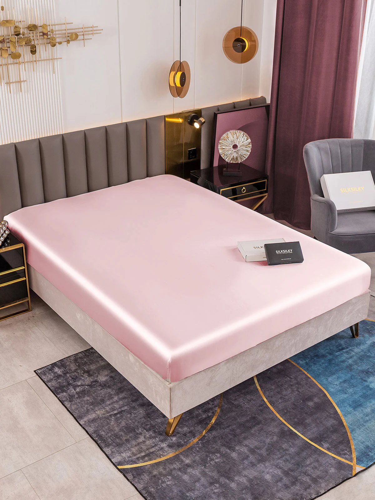 19Momme Mulberry Silk Seamless Fitted Sheet - Image 35