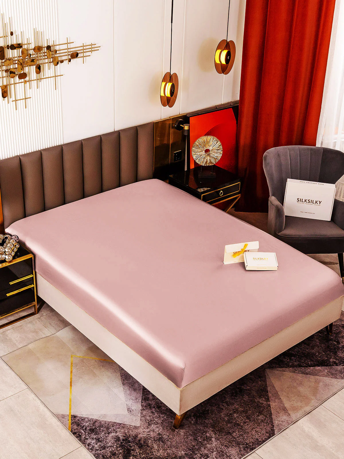 19Momme Mulberry Silk Seamless Fitted Sheet - Image 75