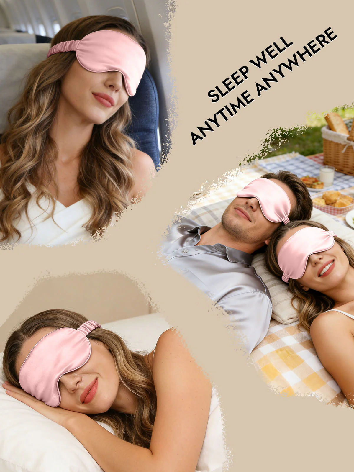 19 Momme Pure Silk Sleep Eye Mask with Elastic Band - Image 14