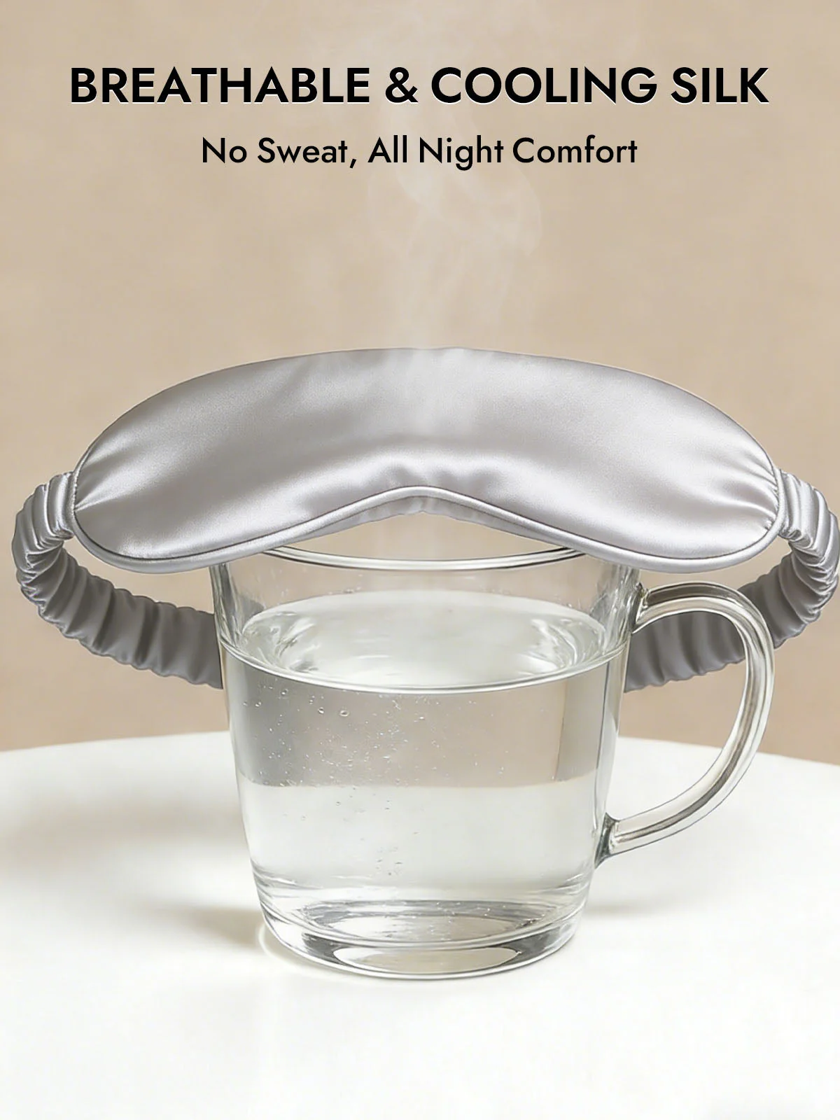 19 Momme Pure Silk Sleep Eye Mask with Elastic Band - Image 18