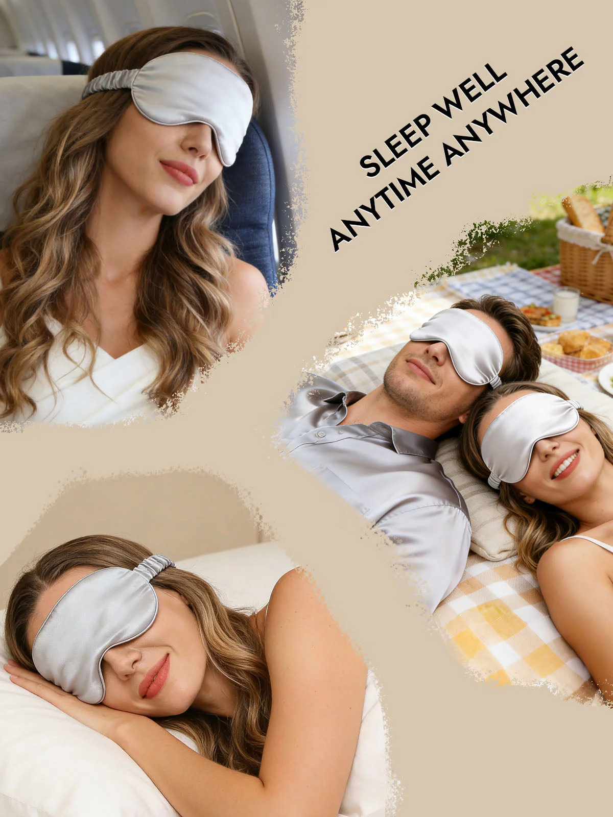 19 Momme Pure Silk Sleep Eye Mask with Elastic Band - Image 21