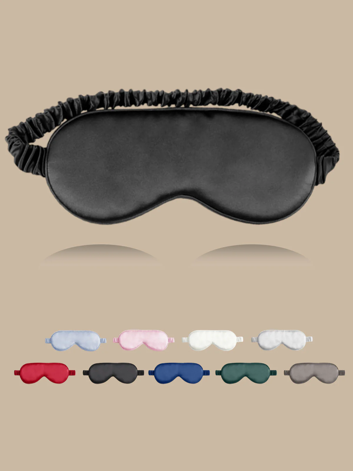 19 Momme Pure Silk Sleep Eye Mask with Elastic Band - Image 36