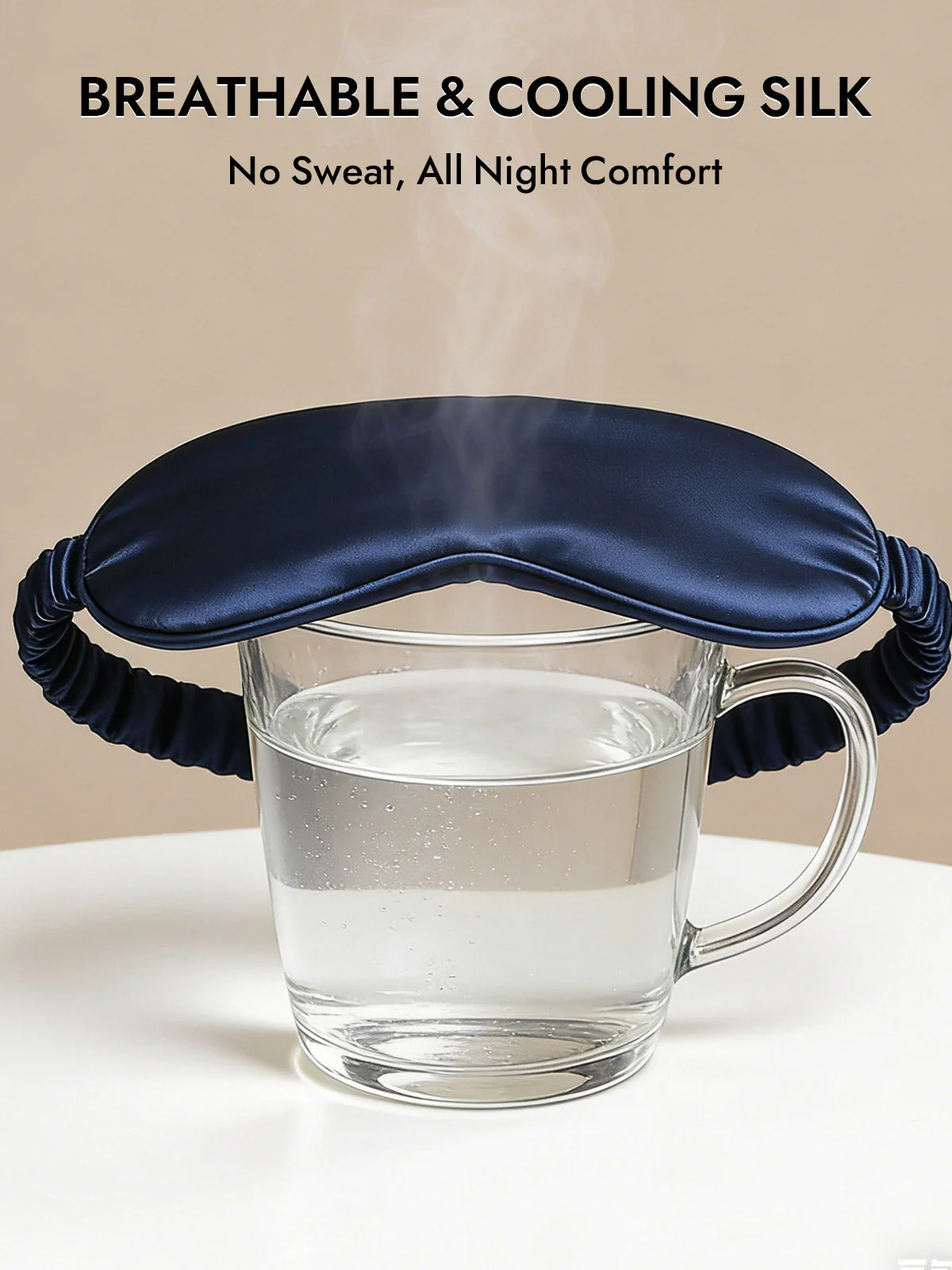 19 Momme Pure Silk Sleep Eye Mask with Elastic Band - Image 4
