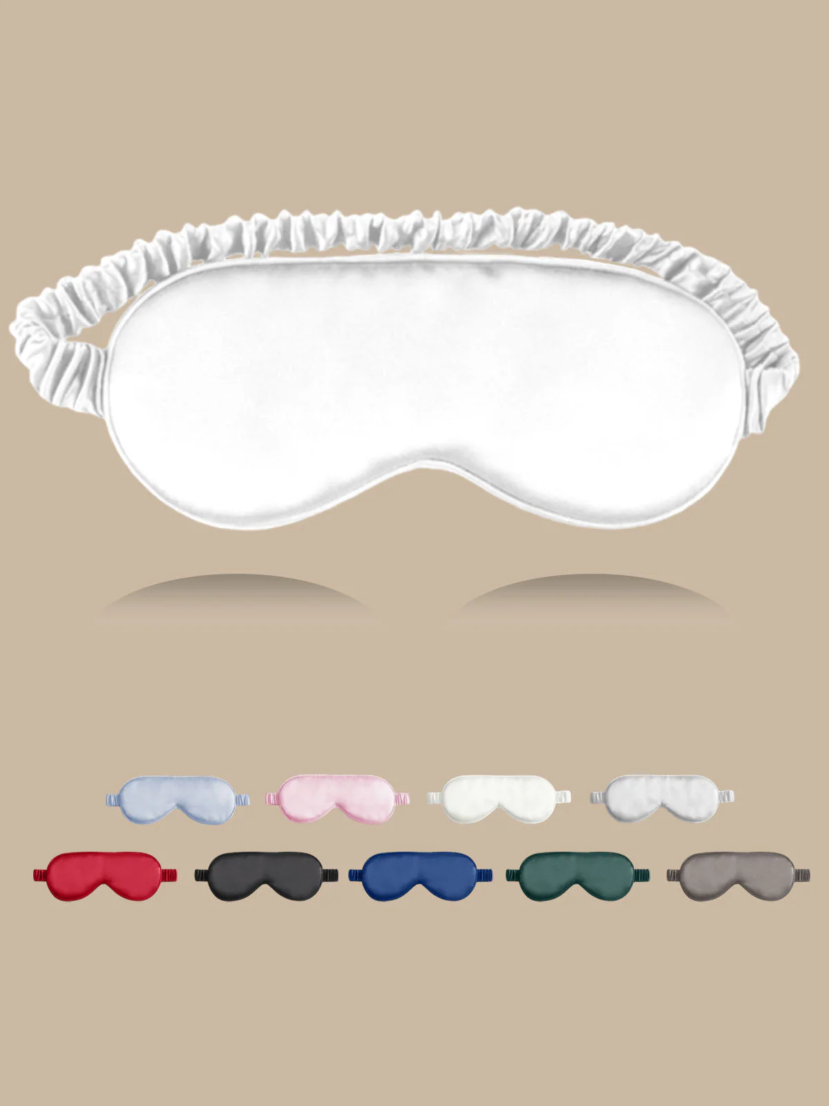 19 Momme Pure Silk Sleep Eye Mask with Elastic Band - Image 43