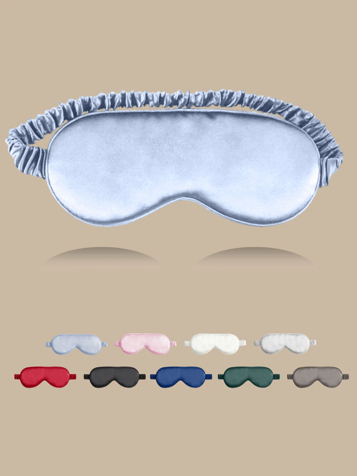 19 Momme Pure Silk Sleep Eye Mask with Elastic Band - Image 50