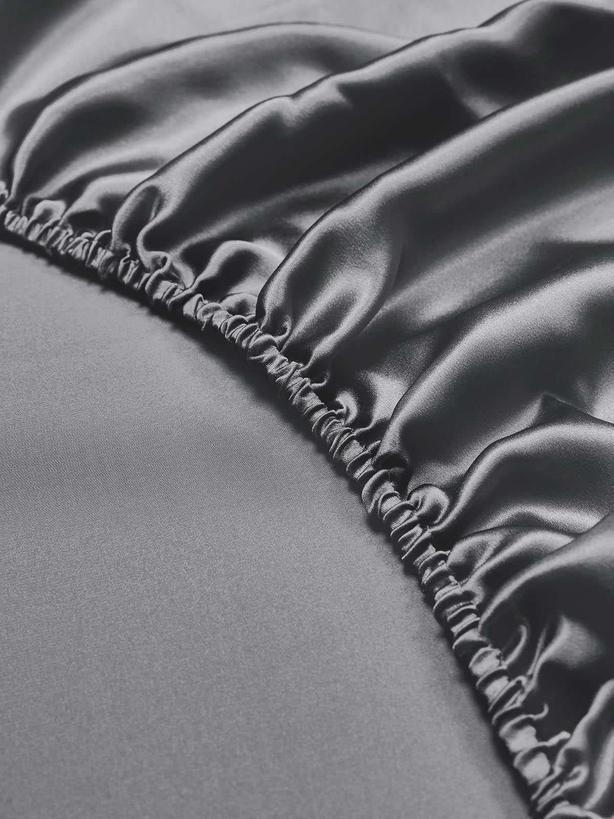 19Momme 3Pcs Silk Set Fitted Sheet+2x Pillowcases - Image 108