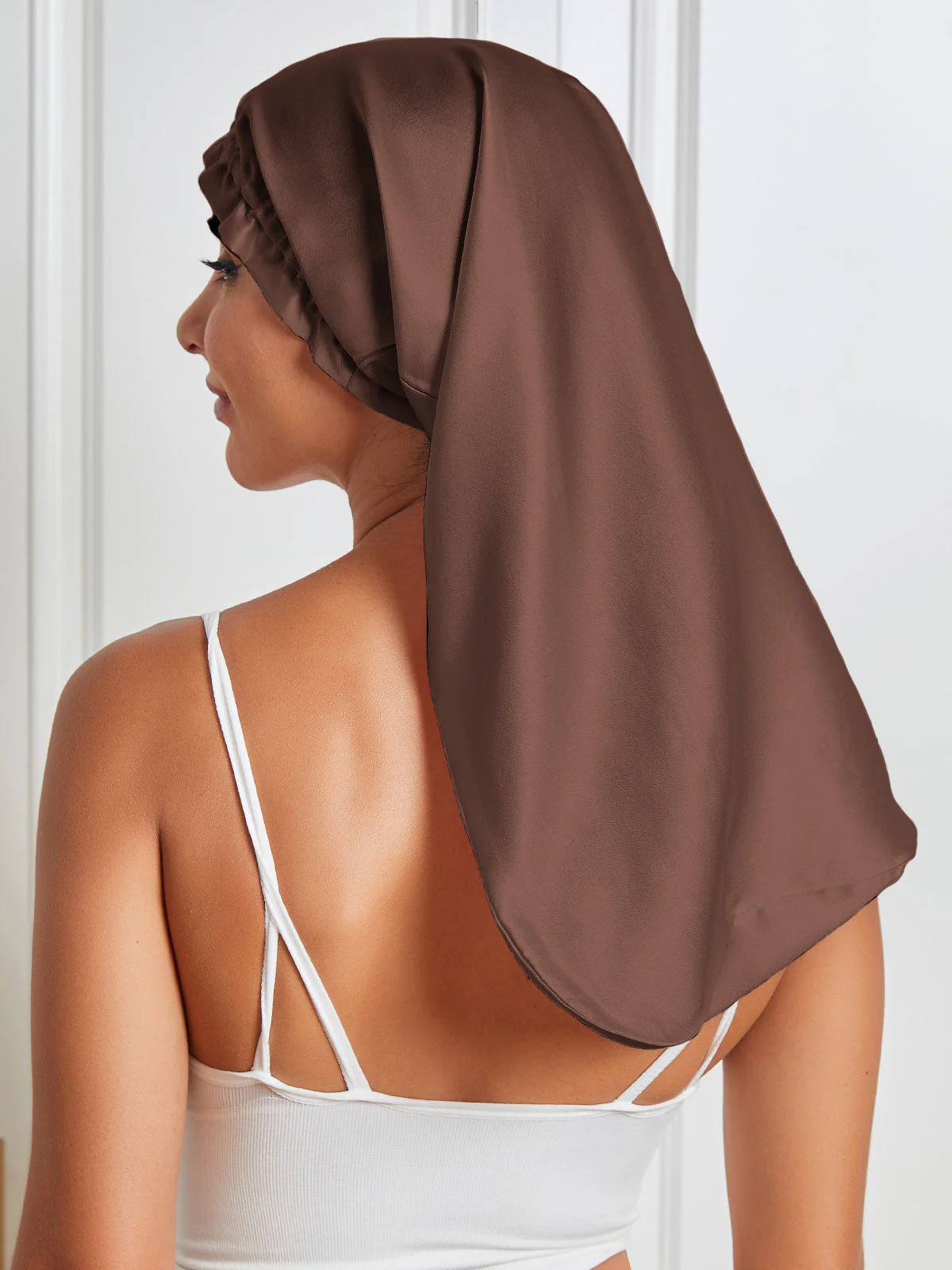 Elegant Long Pure Silk Bonnet - Image 24