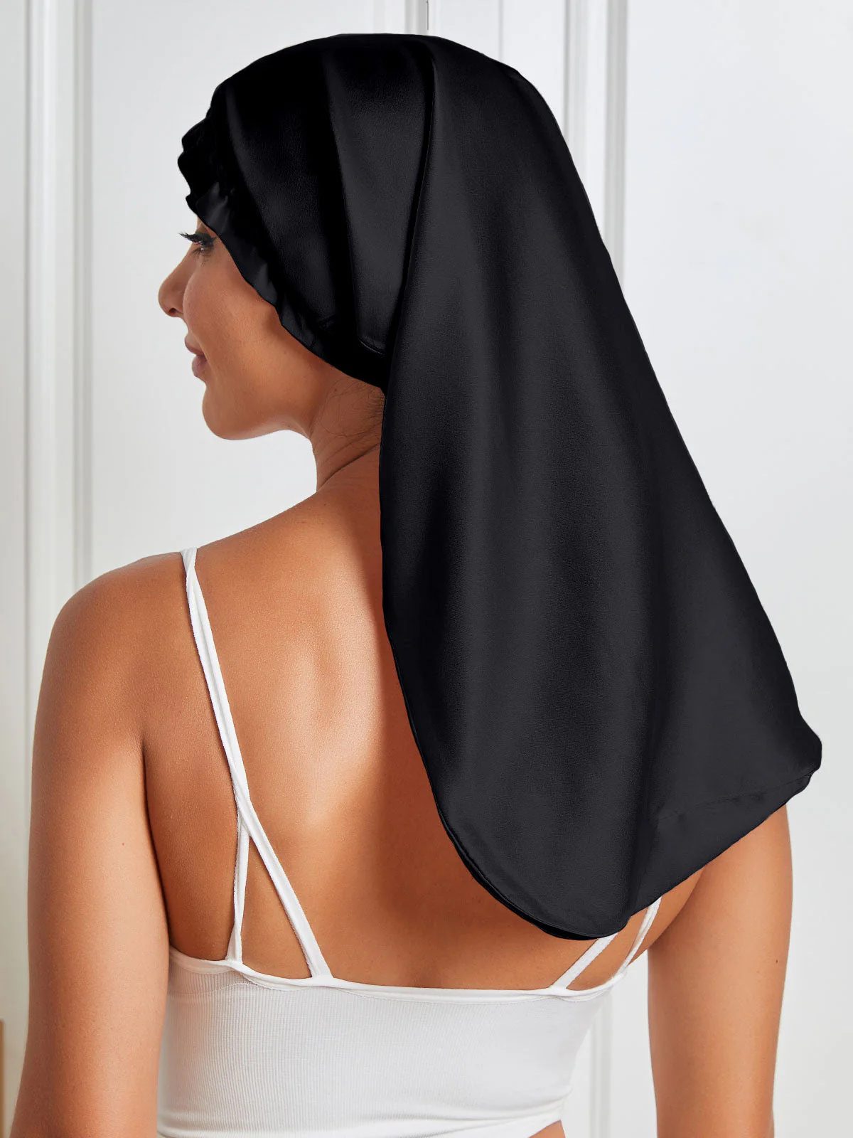 Elegant Long Pure Silk Bonnet - Image 6