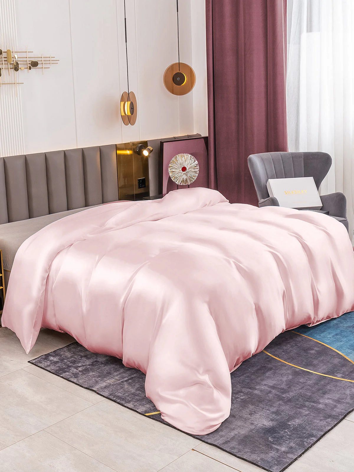 19Momme Mulberry Silk Seamless Duvet Cover - Image 11