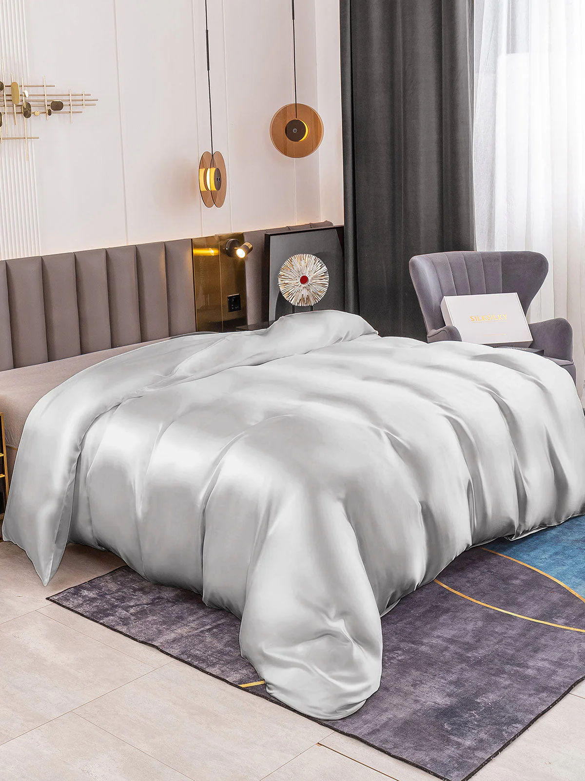 19Momme Mulberry Silk Seamless Duvet Cover - Image 15