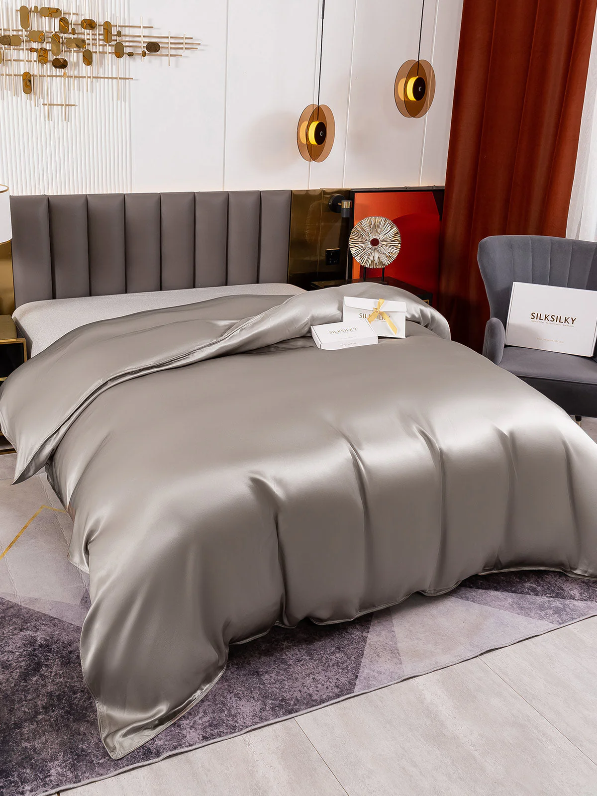 19Momme Mulberry Silk Seamless Duvet Cover - Image 18