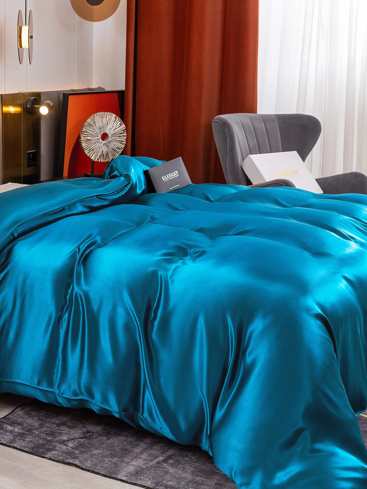 19Momme Mulberry Silk Seamless Duvet Cover - Image 38