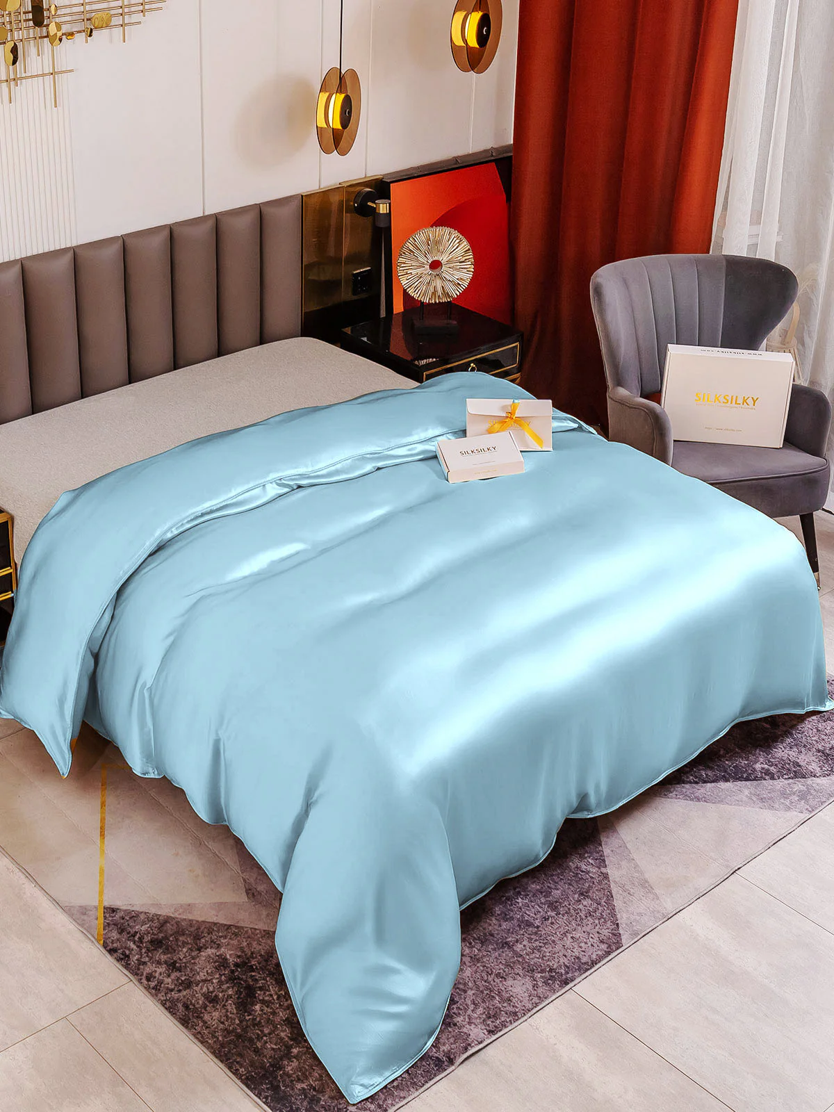19Momme Mulberry Silk Seamless Duvet Cover - Image 42