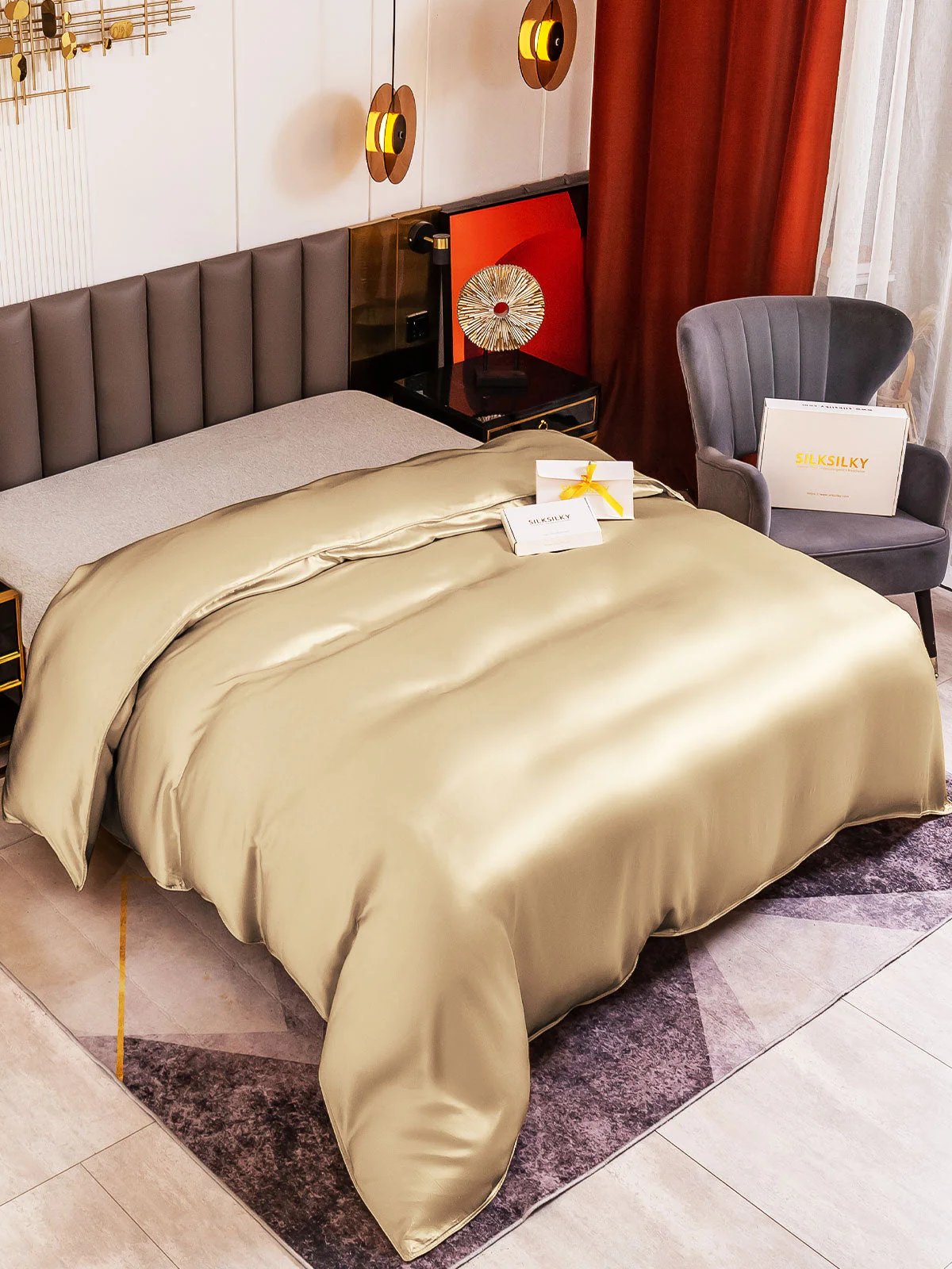 19Momme Mulberry Silk Seamless Duvet Cover - Image 45