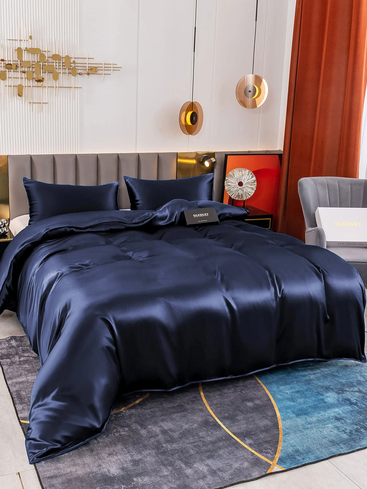 19Momme 3Pcs Silk Set Duvet Cover+2x Pillowcases - Image 10