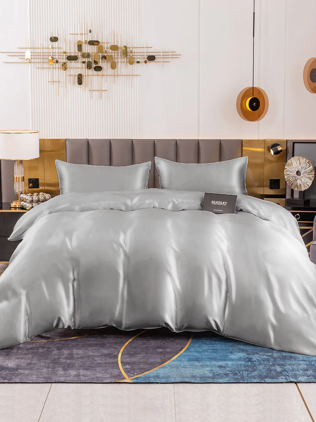 19Momme 3Pcs Silk Set Duvet Cover+2x Pillowcases - Image 42