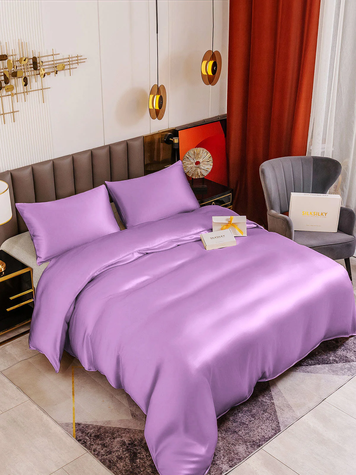 19Momme 3Pcs Silk Set Duvet Cover+2x Pillowcases - Image 68