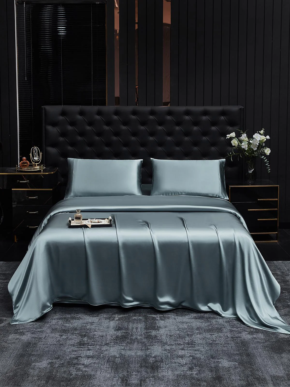 19Momme 3Pcs Silk Set Duvet Cover+2x Pillowcases - Image 76