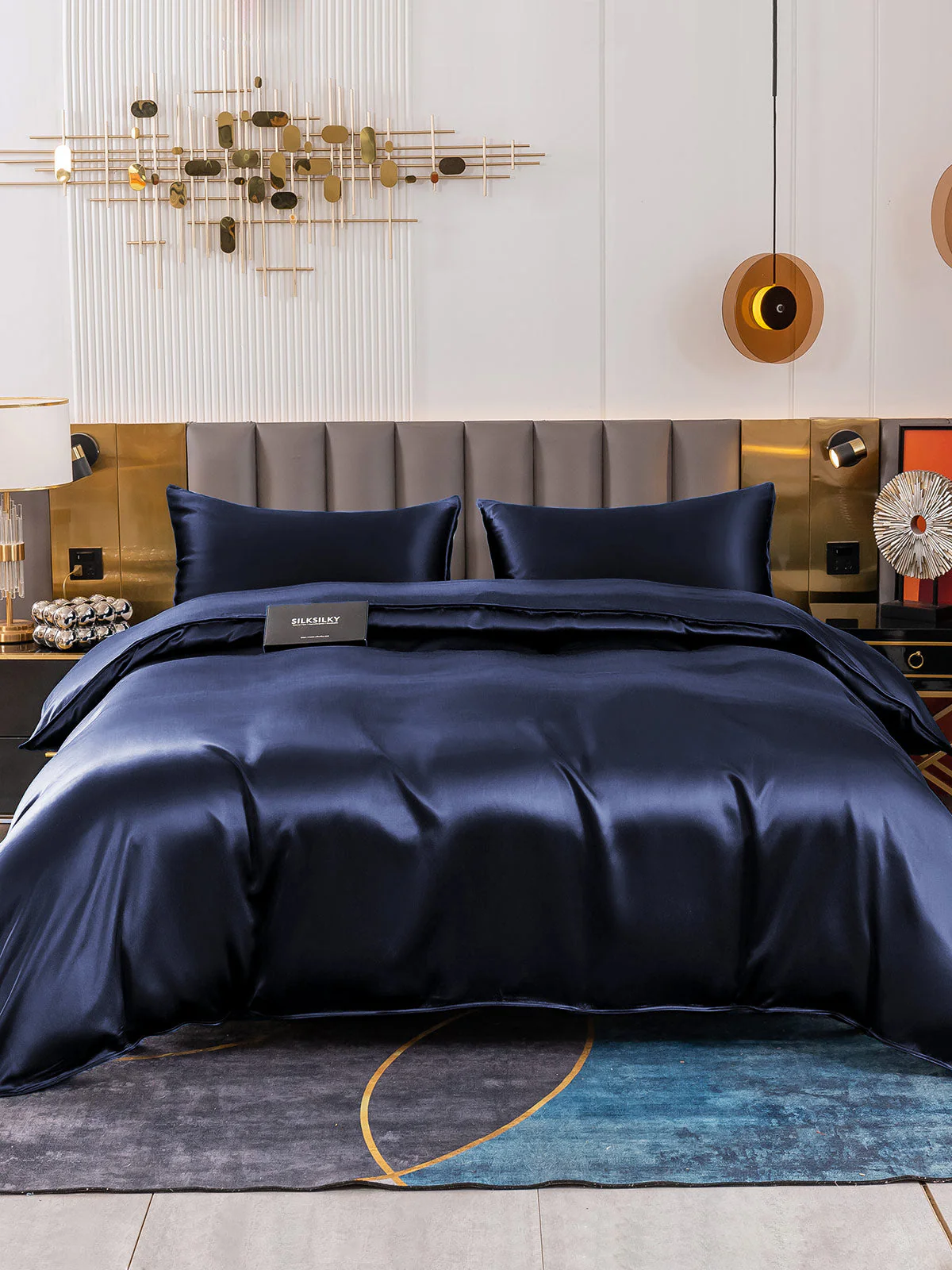 19Momme 3Pcs Silk Set Duvet Cover+2x Pillowcases - Image 8