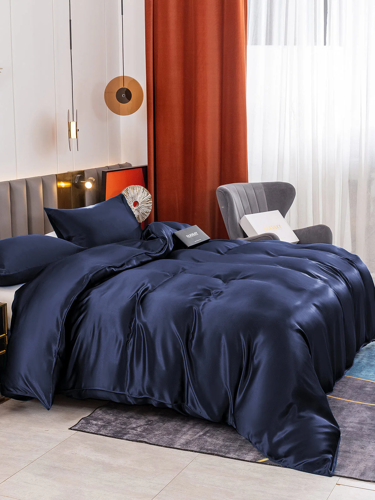 19Momme 3Pcs Silk Set Duvet Cover+2x Pillowcases - Image 9