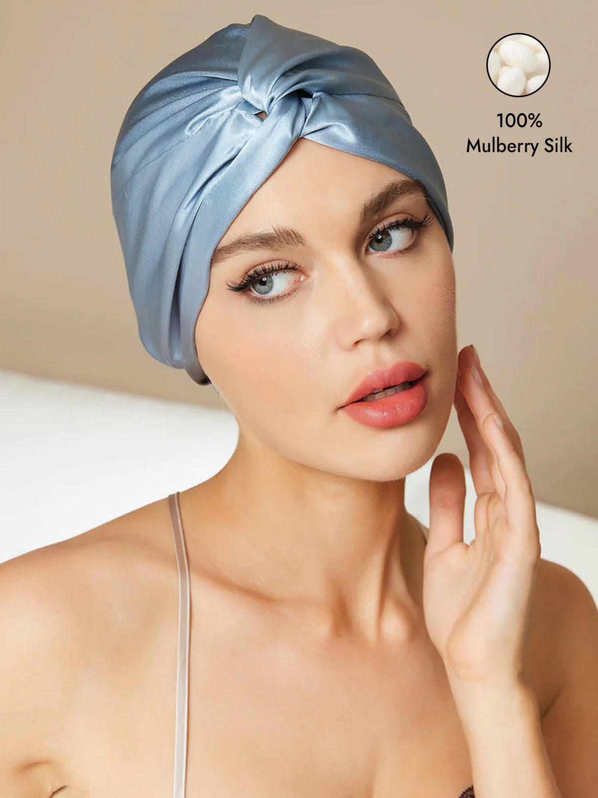 Pure Silk Knot-Front Hair Bonnet