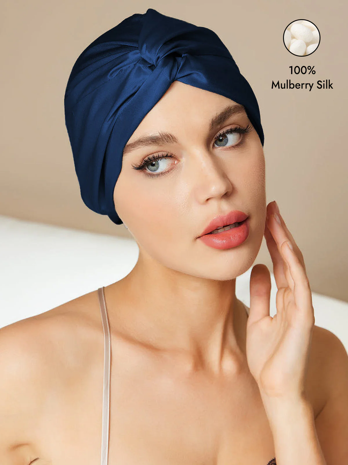 Pure Silk Knot-Front Hair Bonnet - Image 22