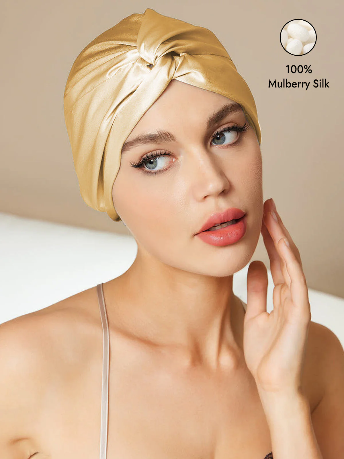 Pure Silk Knot-Front Hair Bonnet - Image 50