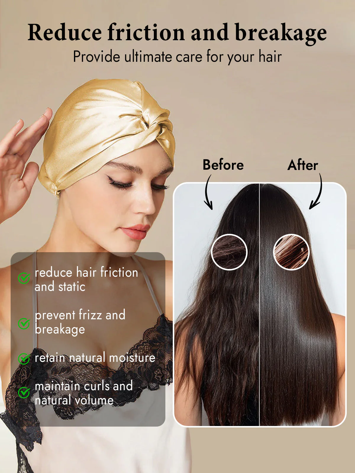 Pure Silk Knot-Front Hair Bonnet - Image 53