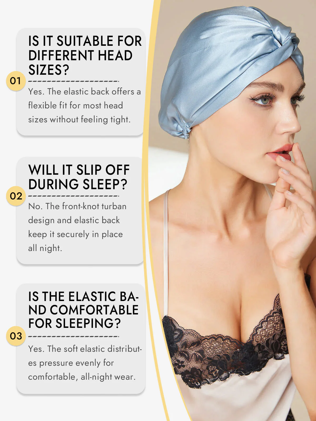Pure Silk Knot-Front Hair Bonnet - Image 7