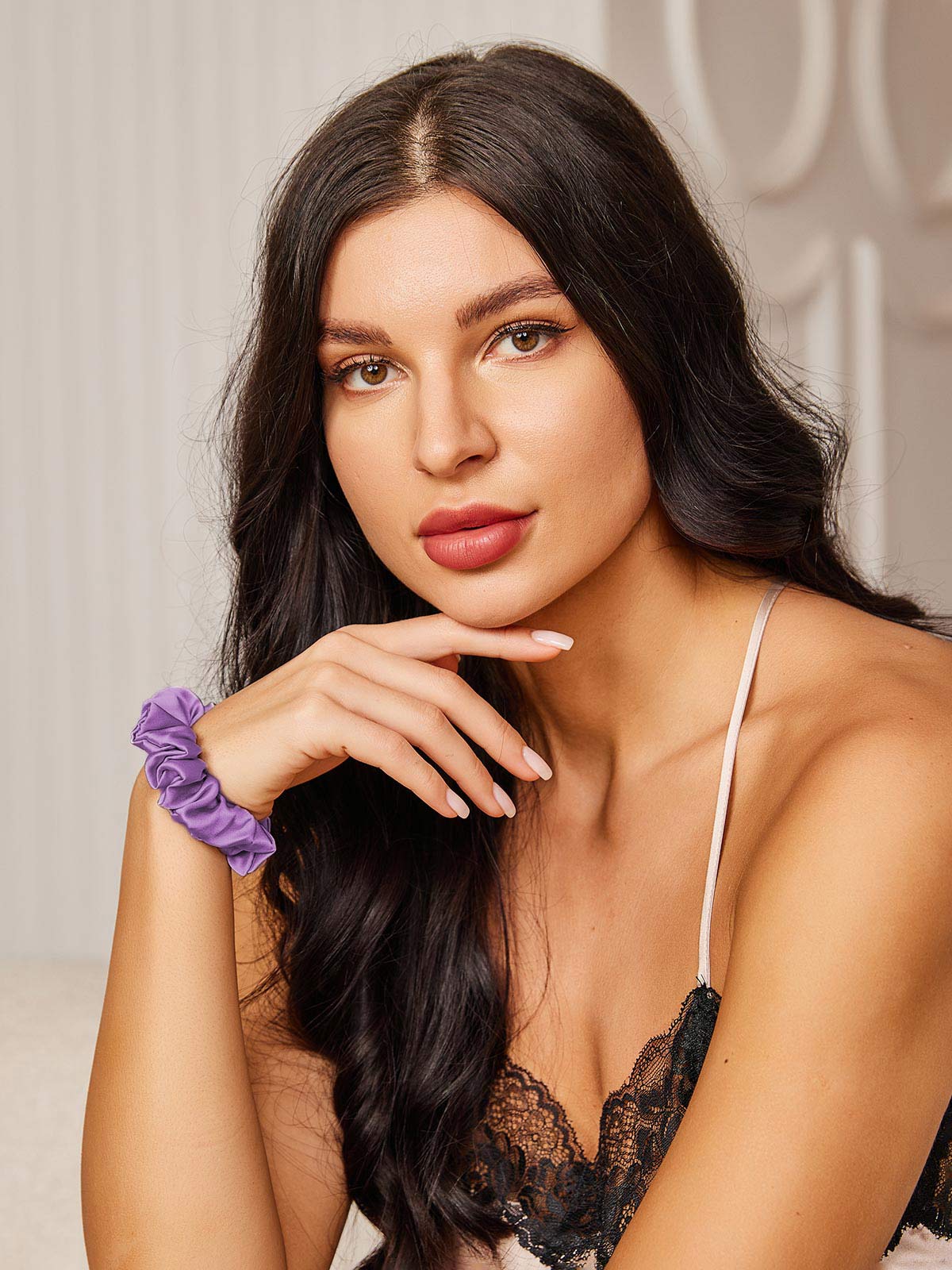 16Momme Pure Silk Soft Classic Hair Scrunchie - 2cm - Image 32