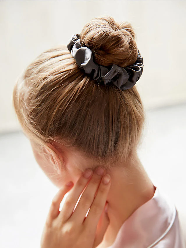 16Momme Pure Silk Soft Classic Hair Scrunchie - 2cm - Image 9