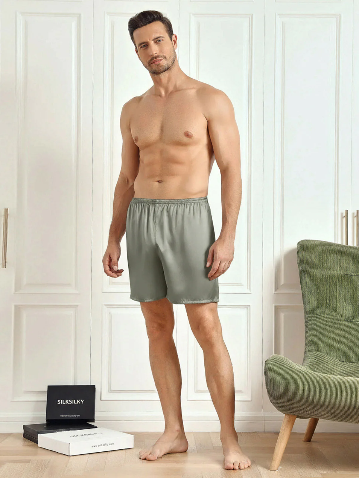 Pure Silk Lounge Shorts - Image 27