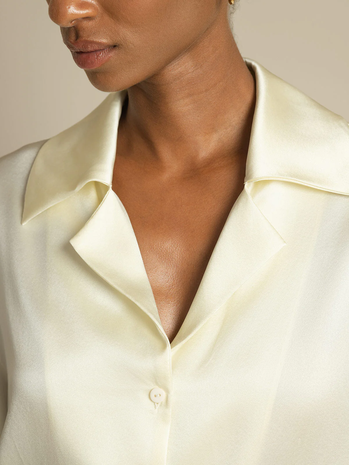 Clearance(Ships to UK Only) - 19Momme Silk Long Sleeve Notch Collar Women's Shirt - Image 3