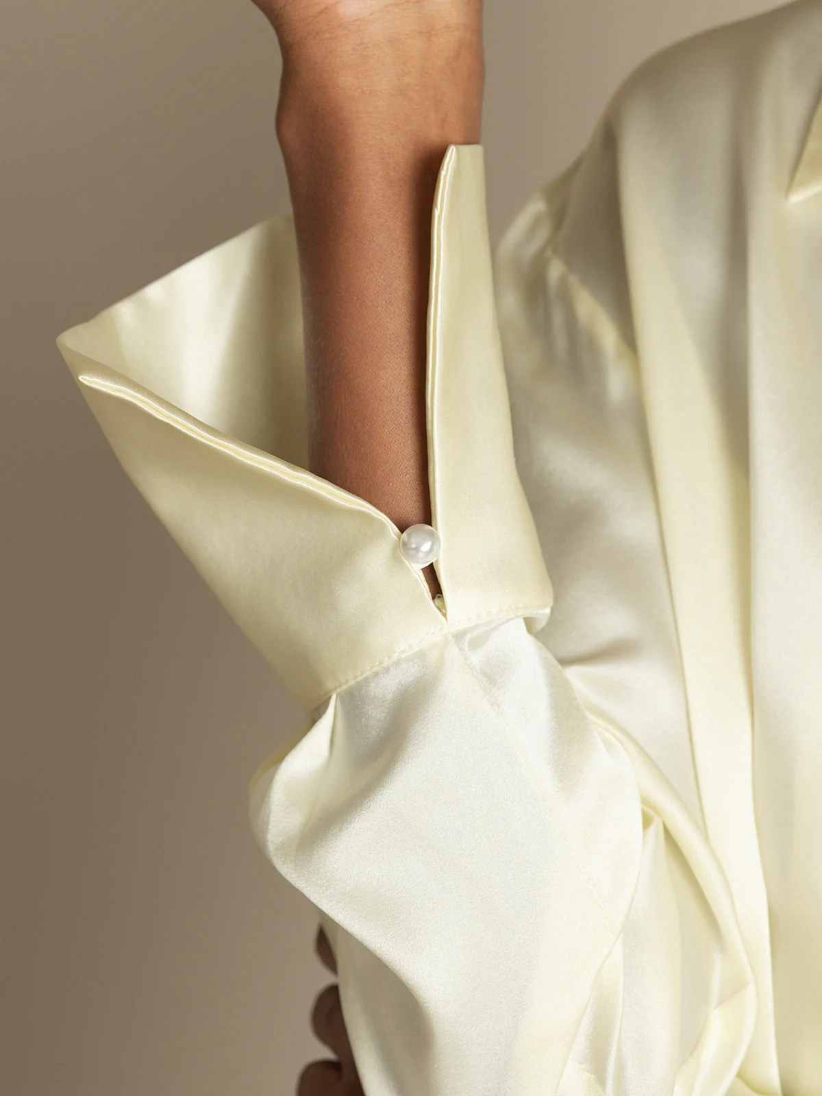 Clearance(Ships to UK Only) - 19Momme Silk Long Sleeve Notch Collar Women's Shirt - Image 4