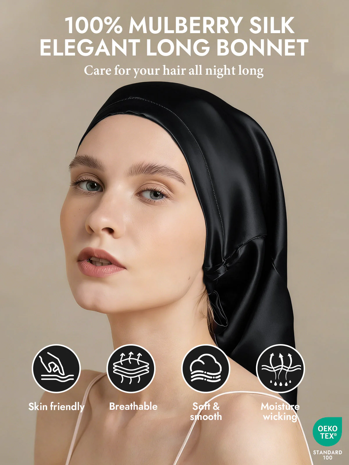 Pure Silk Elegant Long Bonnet - Image 10