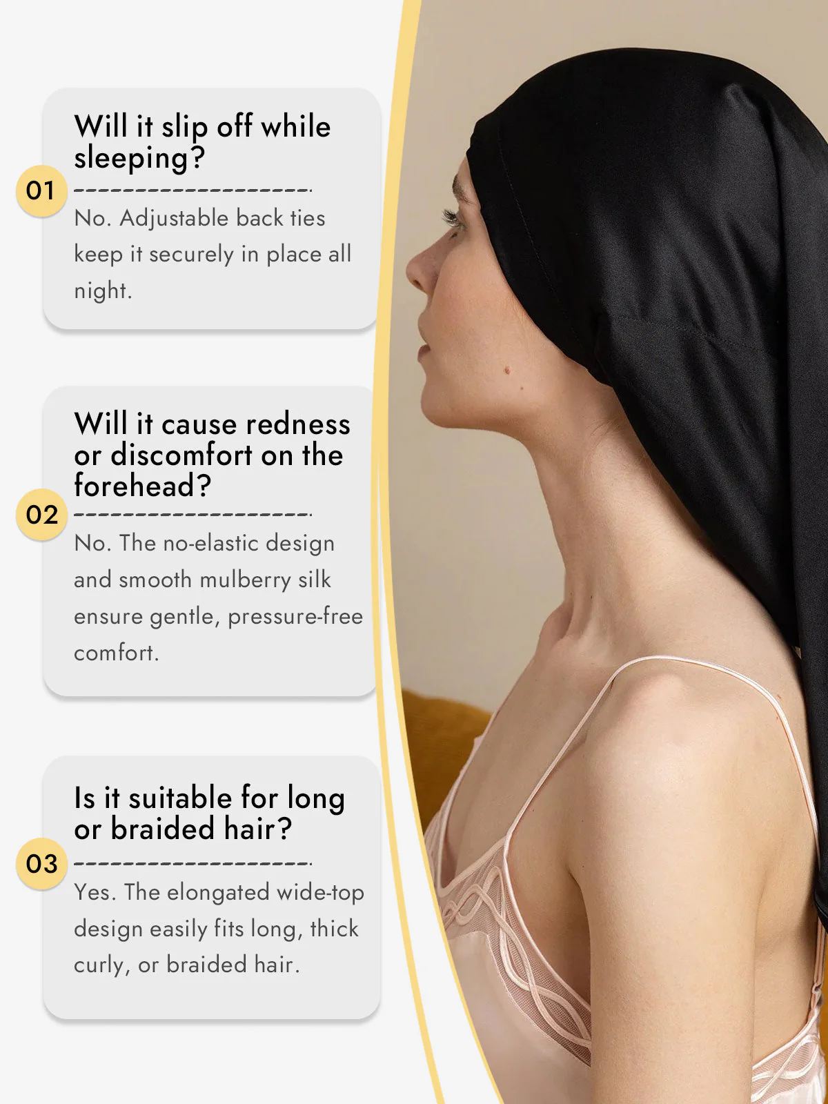 Pure Silk Elegant Long Bonnet - Image 16