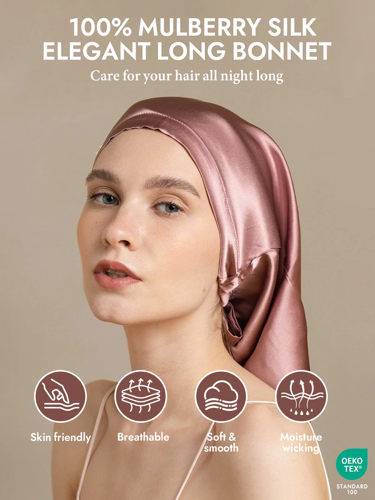 Pure Silk Elegant Long Bonnet - Image 18