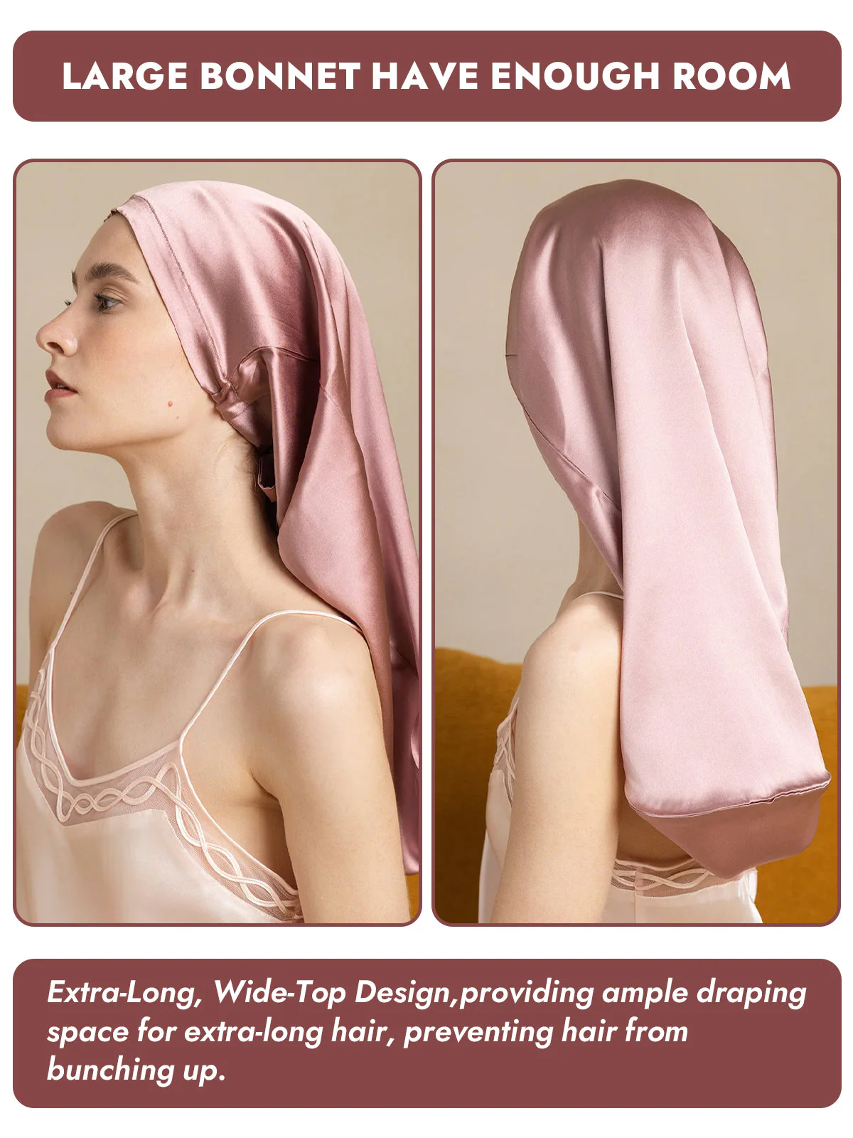 Pure Silk Elegant Long Bonnet - Image 19